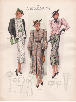 art deco fashion illustrations Paris 1936